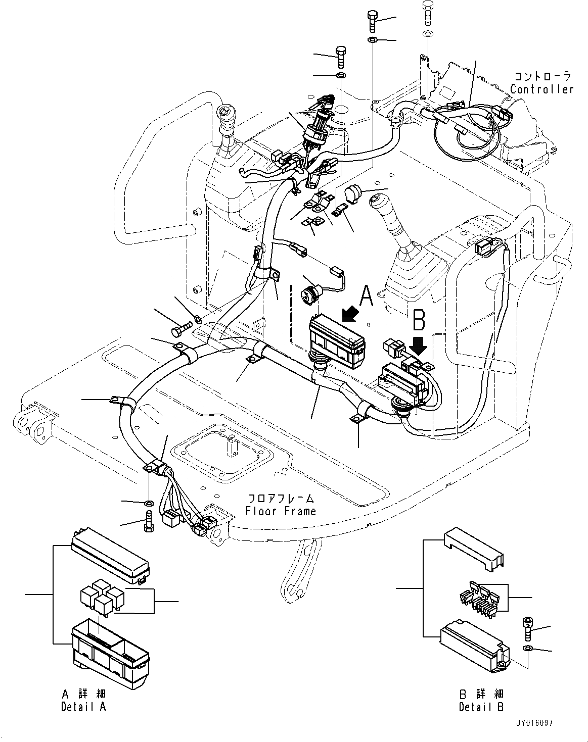 Схема запчастей Komatsu PC55MR-3 - ОСНОВН. КОНСТРУКЦИЯ, ПРОВОДКА (/) (№-) ОСНОВН. КОНСТРУКЦИЯ, С ПРОПОРЦИОНАЛЬН. РЫЧАГ УПРАВЛ-Я, МАСТЕР КЛЮЧ, ДЛЯ СЕВ. АМЕРИКИ, PROVISION ДЛЯ -ДОПОЛН. АКТУАТОР ТРУБЫ, БОЛЬШ. C