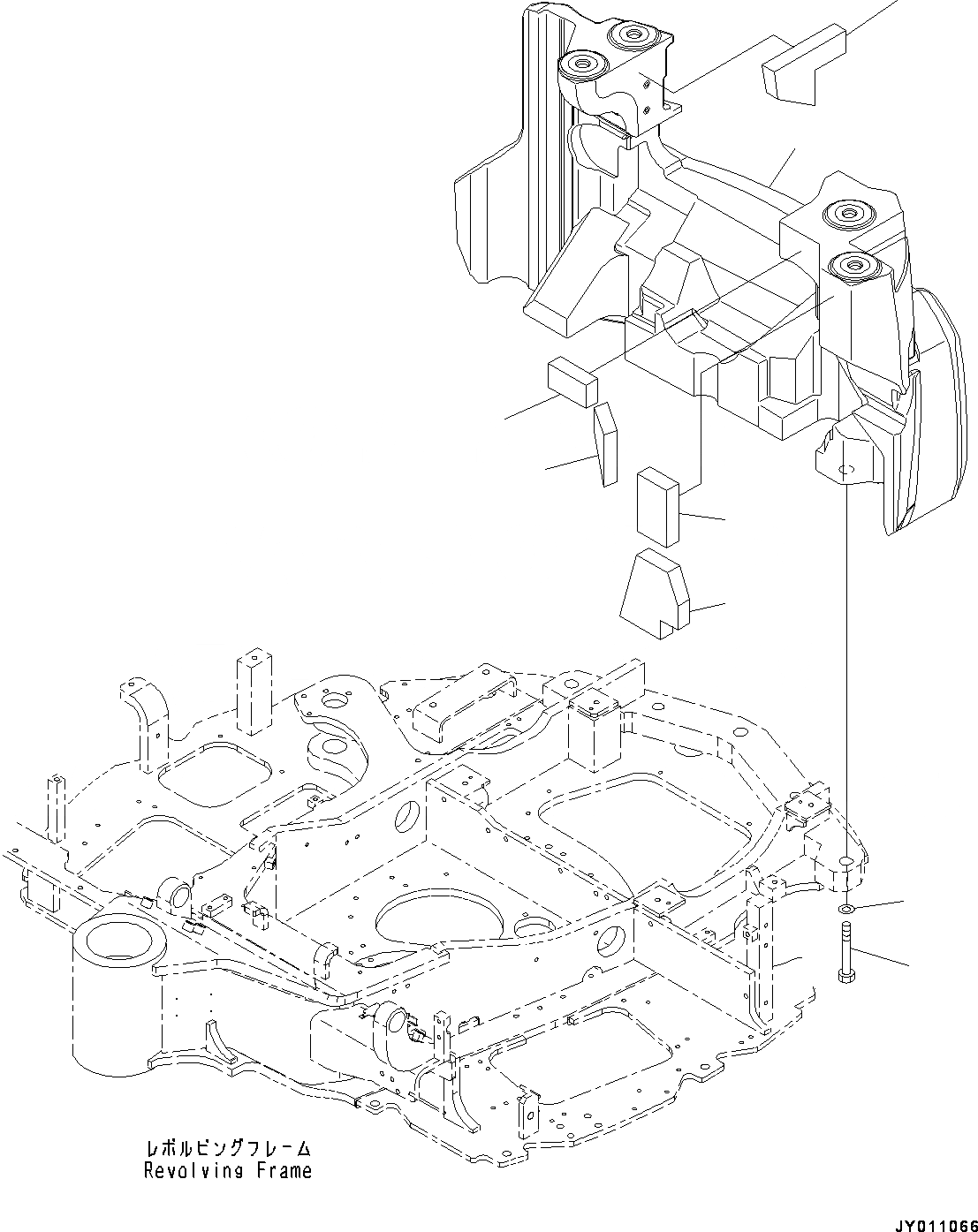 Схема запчастей Komatsu PC55MR-3 - ПРОТИВОВЕС (№-) ПРОТИВОВЕС, КРОМЕ ЯПОН.