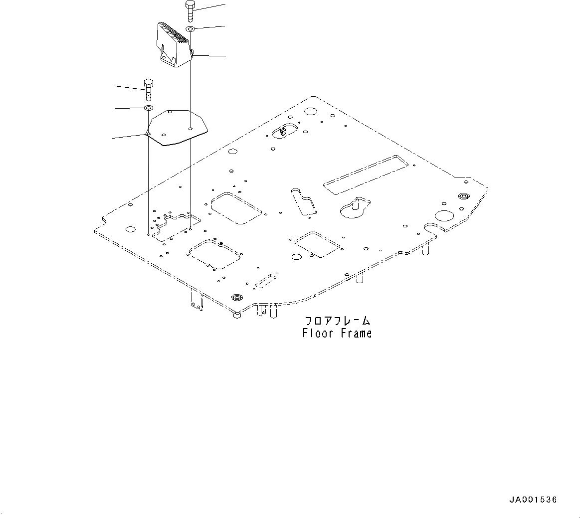 Схема запчастей Komatsu PC78US-8 - ОСНОВН. КОНСТРУКЦИЯ, ПОЛ, FOOTREST, ПРАВ. (№-) ОСНОВН. КОНСТРУКЦИЯ, ДЛЯ MACHINE С DOZER ОТВАЛ, С ВОЗД. ПОДВЕСКОЙ СИДЕНЬЕ ОПЕРАТОРА, С AM-FM РАДИО ДЛЯ NORTH, CENTRAL И SOUTH AM