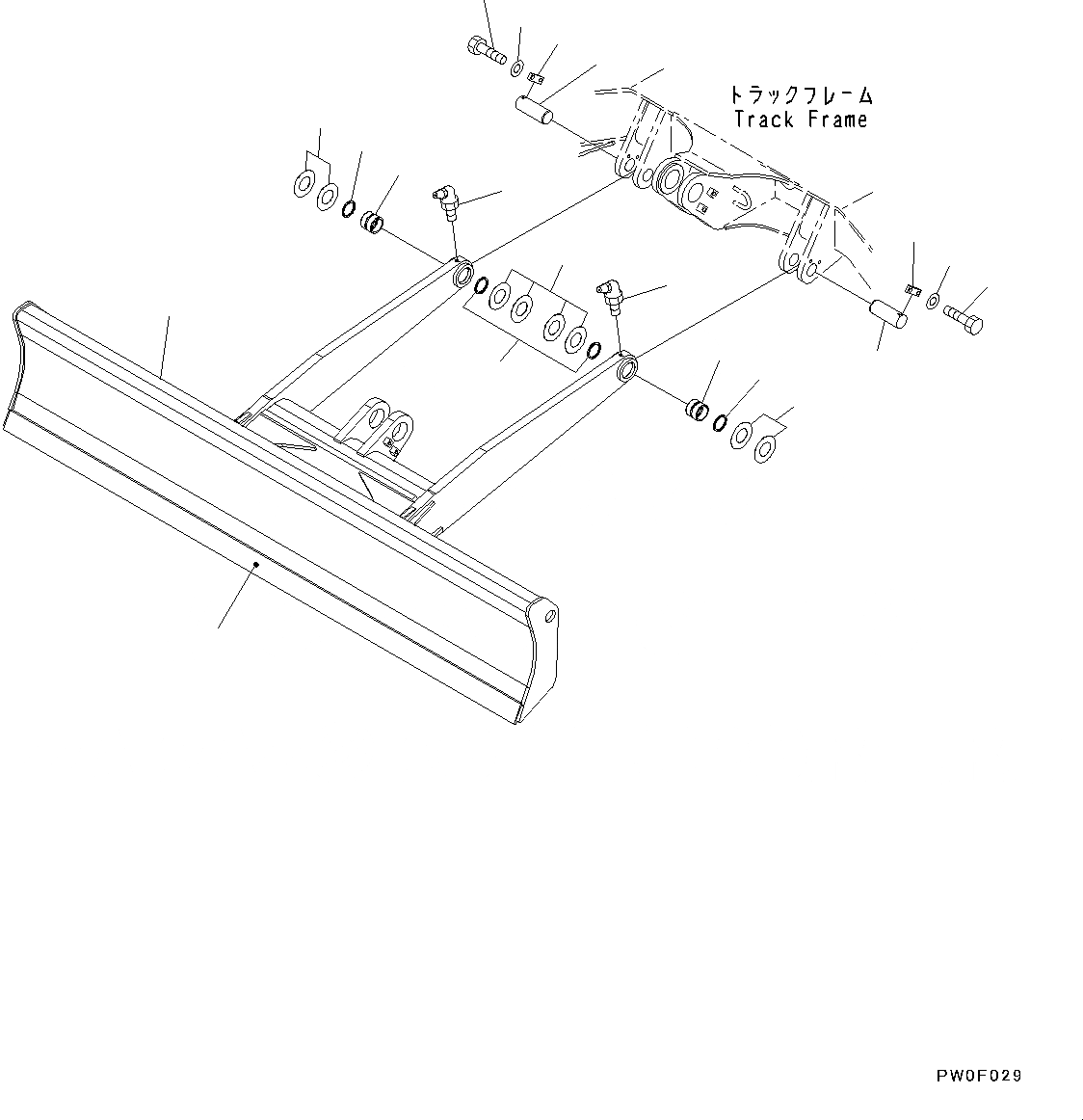 Схема запчастей Komatsu PC78US-8 - ОТВАЛ (№-) ОТВАЛ, ШИР. 7MM