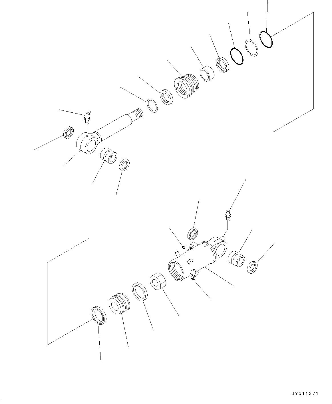 Схема запчастей Komatsu PC78US-8 - ЦИЛИНДР ОТВАЛА, ВНУТР. ЧАСТИ (№-) ЦИЛИНДР ОТВАЛА