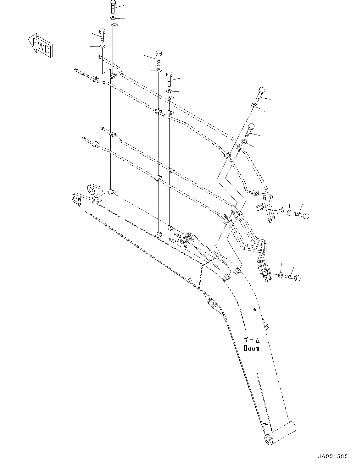 Схема запчастей Komatsu PC78US-8 - СТРЕЛА, БОЛТ (№-) СТРЕЛА, С -ДОПОЛН. АКТУАТОР ТРУБЫ, ДЛЯ MACHINE С РУКОЯТЬ HOLDING КЛАПАН