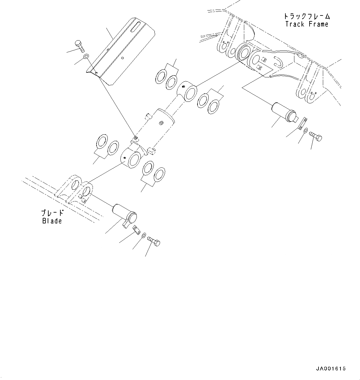 Схема запчастей Komatsu PC78US-8 - ЦИЛИНДР ОТВАЛА, КРЫШКА(№-) ЦИЛИНДР ОТВАЛА