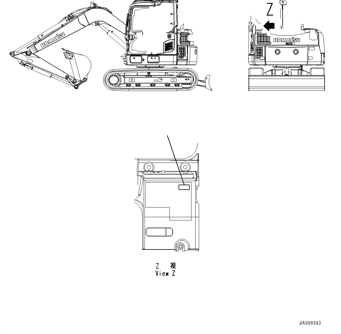 Схема запчастей Komatsu PC78US-8 - ПРЕДУПРЕЖДАЮЩ. МАРКИРОВКАS, KOMTRAX (№-) ПРЕДУПРЕЖДАЮЩ. МАРКИРОВКАS, KOMTRAX, KOMTRAX