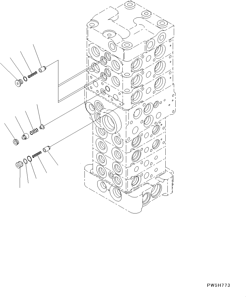 Схема запчастей Komatsu PC78US-8 - УПРАВЛЯЮЩ. КЛАПАН, ВНУТР. ЧАСТИ (/8) (№-) УПРАВЛЯЮЩ. КЛАПАН, ДЛЯ MACHINE С MULTI ОТВАЛ