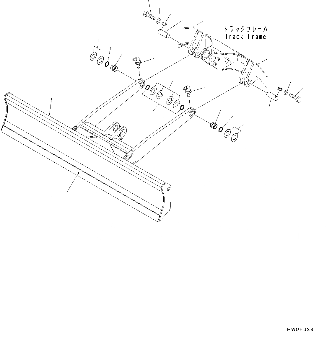 Схема запчастей Komatsu PC78US-8 - ОТВАЛ (№-) ОТВАЛ, ШИР. 7MM