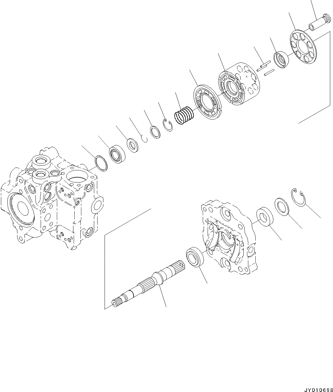 Схема запчастей Komatsu WA50-6 - HYDROSTATIC ТРАНСМИССИЯ (HST) НАСОС И МОТОР, HST НАСОС (/) (№-) HYDROSTATIC ТРАНСМИССИЯ (HST) НАСОС И МОТОР