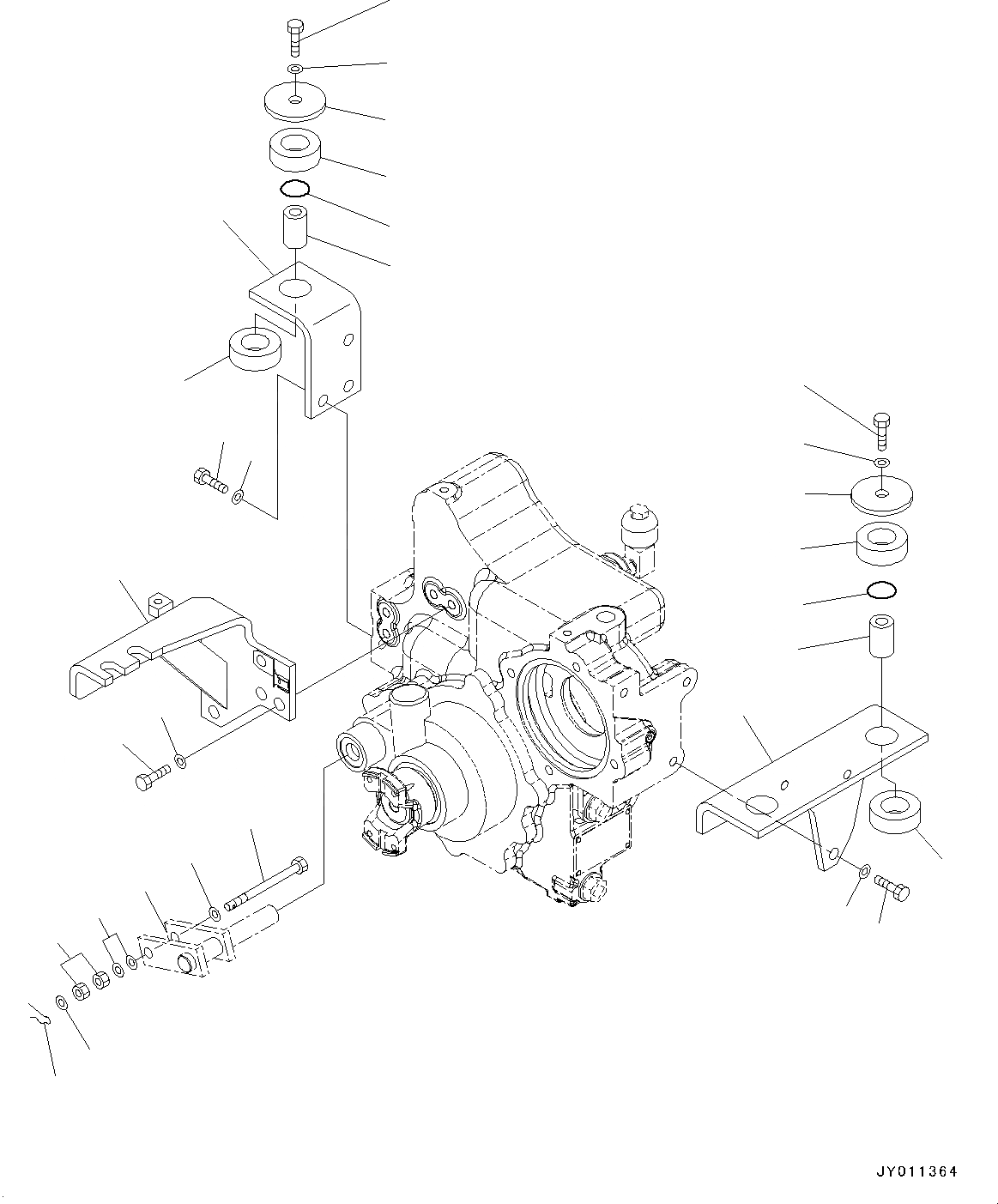 Схема запчастей Komatsu WA50-6 - КОРПУС ПЕРЕДАЧИ КРЕПЛЕНИЕ (№-) КОРПУС ПЕРЕДАЧИ КРЕПЛЕНИЕ