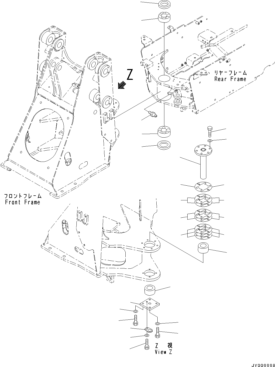 Схема запчастей Komatsu WA50-6 - ПАЛЕЦ(№-) HINGE ПАЛЕЦ