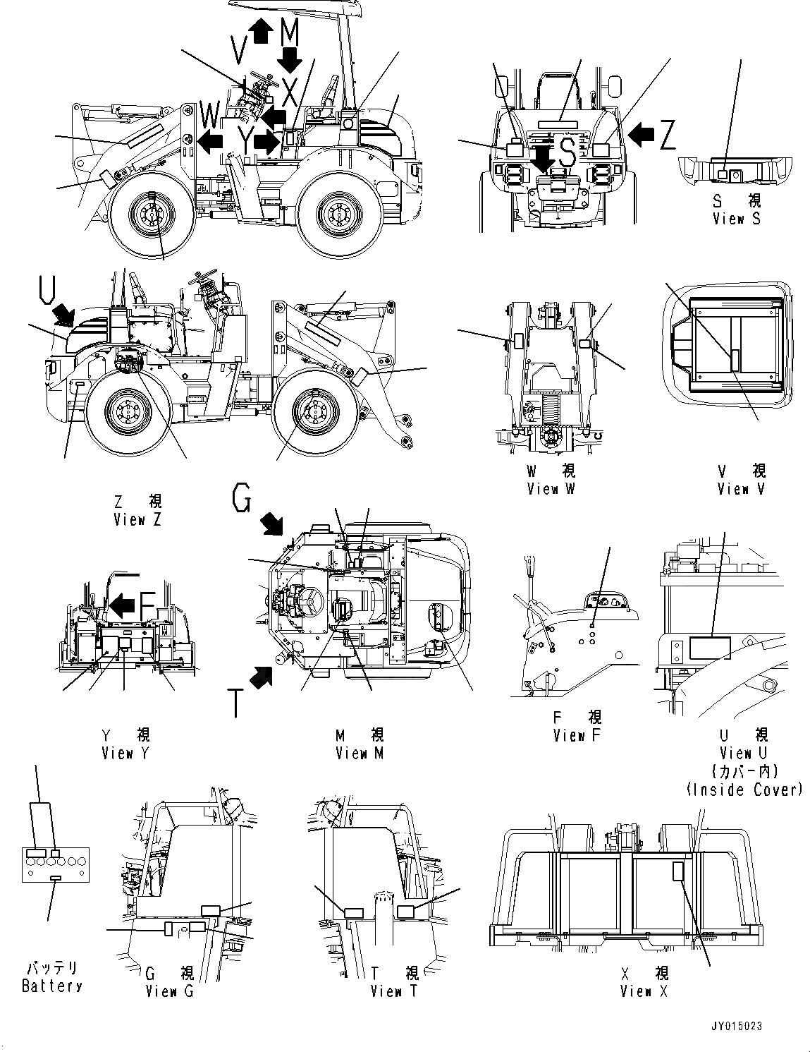 Схема запчастей Komatsu WA50-6 - МАРКИРОВКА, (№8-7) МАРКИРОВКА, ДЛЯ АНГЛ., США И PUERTO RICO, СИСТЕМА ROPS