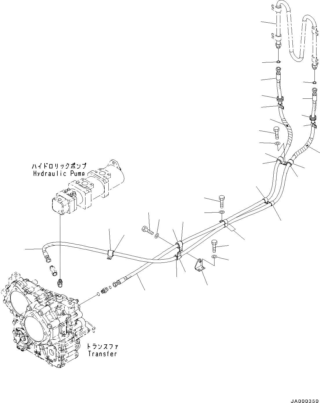 Схема запчастей Komatsu WA200-6 - ПЕРЕДАЧА МАСЛООХЛАДИТЕЛЬ (№7-) ПЕРЕДАЧА МАСЛООХЛАДИТЕЛЬ