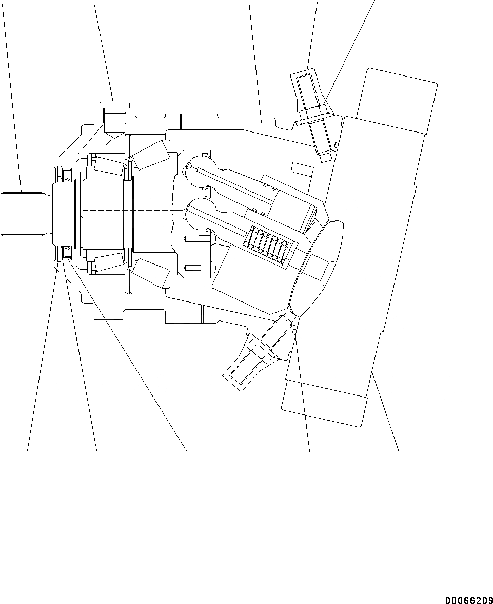 Схема запчастей Komatsu WA200-6 - HYDROSTATIC ТРАНСМИССИЯ (HST) НАСОС И МОТОР, ВНУТР. ЧАСТИ, МОТОР (/7) (№7-) HYDROSTATIC ТРАНСМИССИЯ (HST) НАСОС И МОТОР