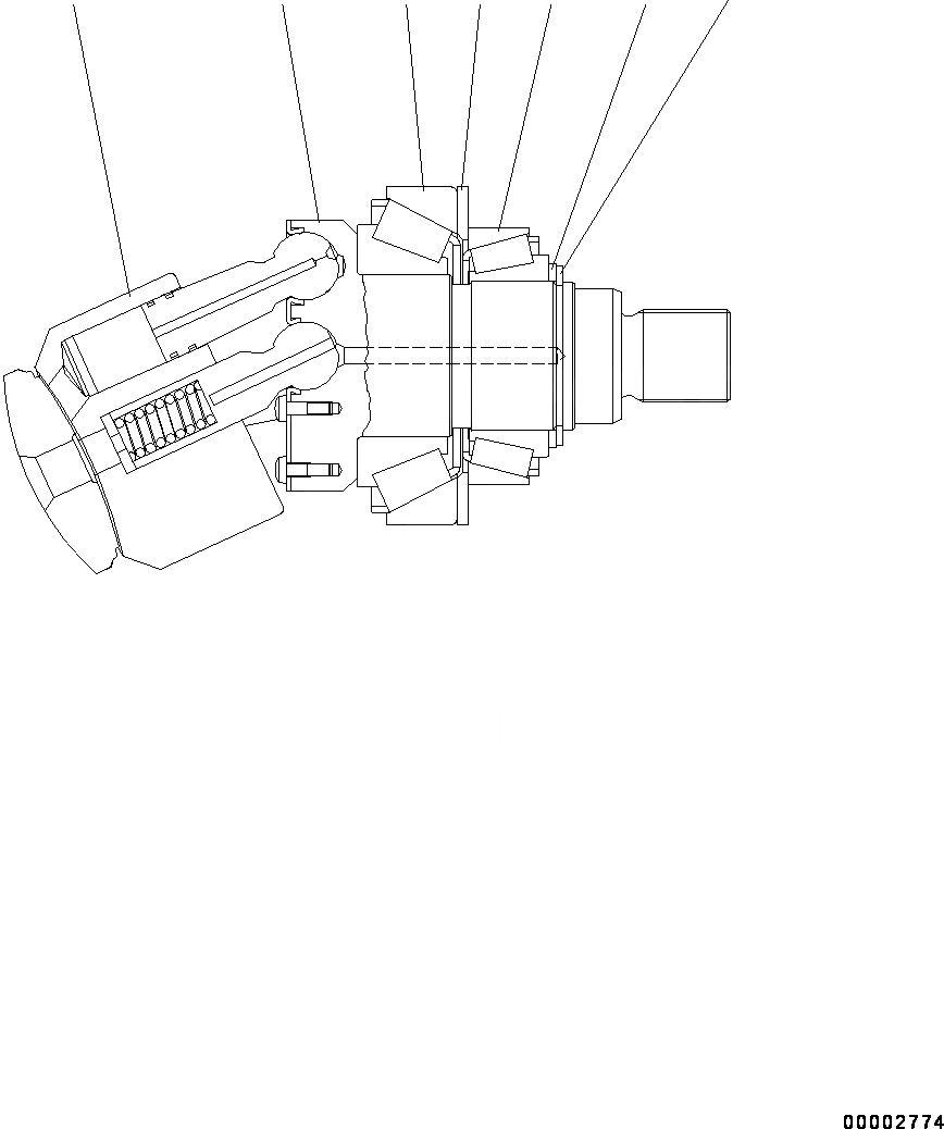 Схема запчастей Komatsu WA200-6 - HYDROSTATIC ТРАНСМИССИЯ (HST) НАСОС И МОТОР, ВНУТР. ЧАСТИ, МОТОР (/7) (№7-) HYDROSTATIC ТРАНСМИССИЯ (HST) НАСОС И МОТОР