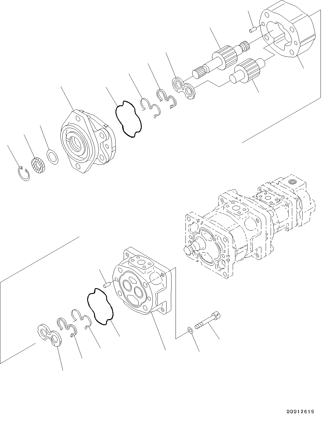 Схема запчастей Komatsu WA200-6 - ГИДРАВЛ МАСЛ. НАСОС, ВНУТР. ЧАСТИ, ГИДРАВЛ МАСЛ. НАСОС (/) (№7-78) ГИДРАВЛ МАСЛ. НАСОС