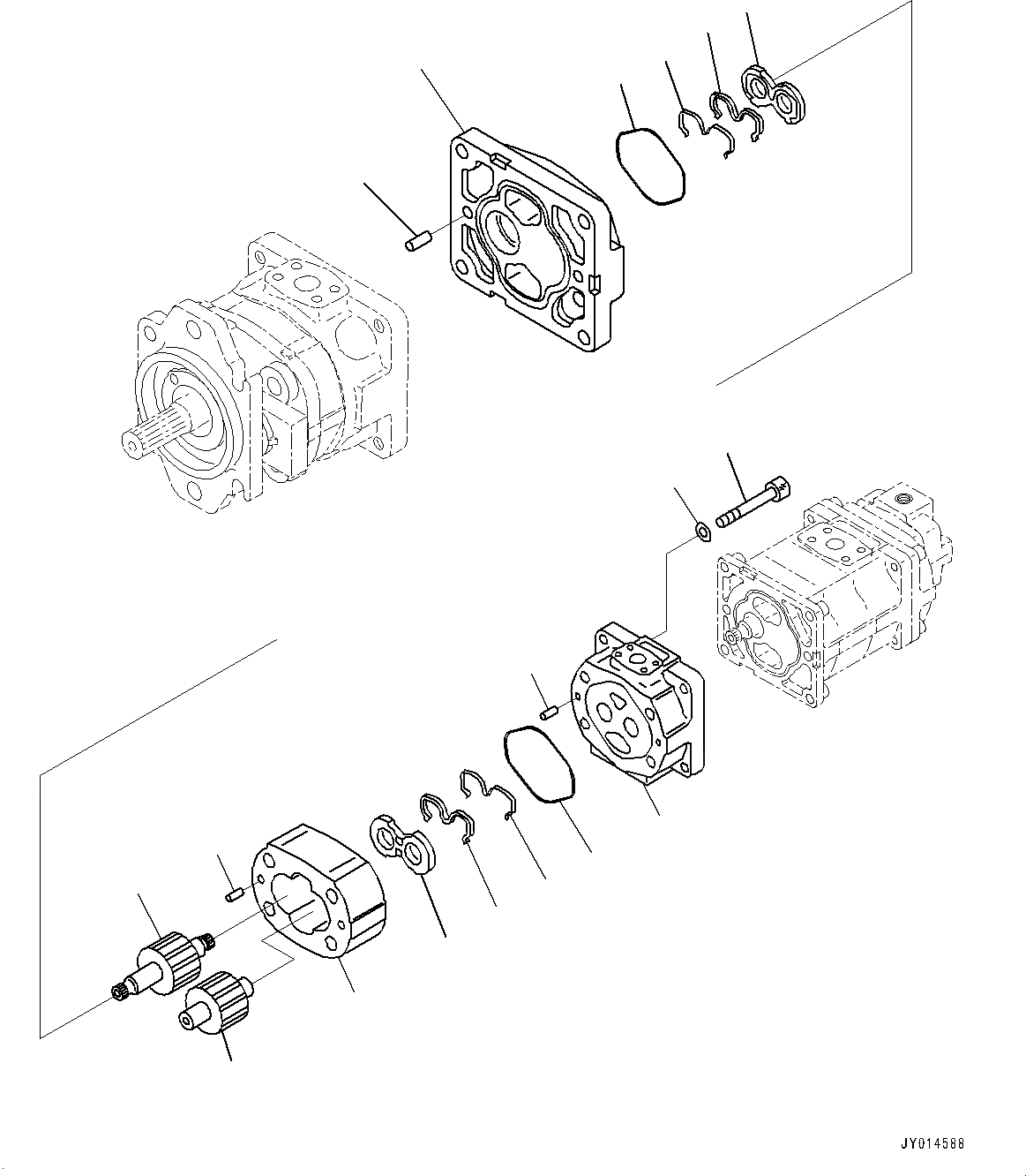 Схема запчастей Komatsu WA200-6 - ГИДРАВЛ МАСЛ. НАСОС, ВНУТР. ЧАСТИ, ГИДРАВЛ МАСЛ. НАСОС (/) (№787-) ГИДРАВЛ МАСЛ. НАСОС