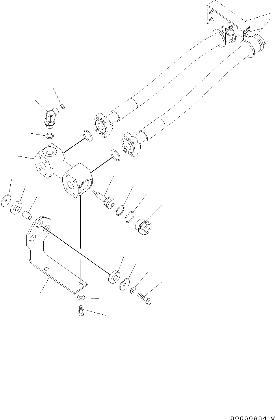 Схема запчастей Komatsu WA200-6 - ГИДРОЛИНИЯ, BYPASS КЛАПАН (№779-) ГИДРОЛИНИЯ, С 3-Х СЕКЦ. КОНТР. КЛАПАНОМ