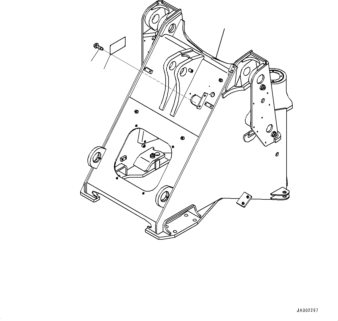 Схема запчастей Komatsu WA200-6 - ПЕРЕДН. РАМА (№7-) ПЕРЕДН. РАМА, ДЛЯ EC REGULATION ARRANGEMENT