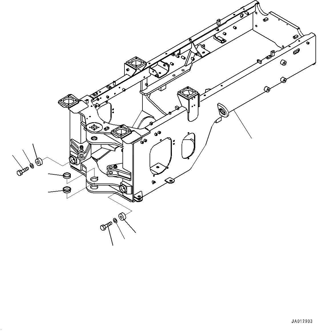 Схема запчастей Komatsu WA200-6 - ЗАДН. РАМА, (№7-) ЗАДН. РАМА, С EXTRA BAD ТОПЛИВН. И ПЛОХ. ТОПЛИВО СПЕЦ-ЯIFICATION, ВОДН.+DUST, ДОПОЛН. ФИЛЬТР.