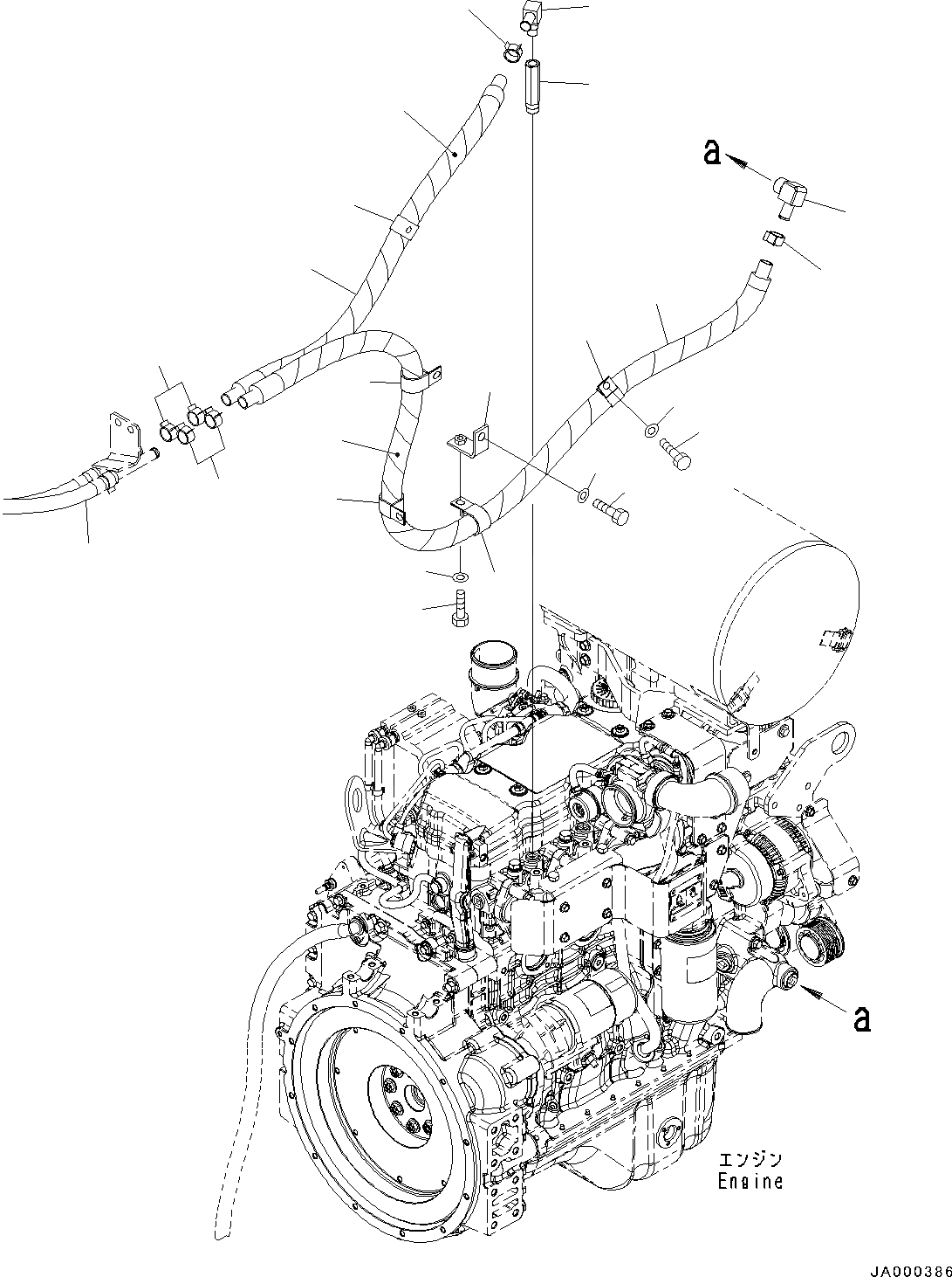 Схема запчастей Komatsu WA200-6 - ТРУБЫ ПЕЧКИ (№7-) ТРУБЫ ПЕЧКИ