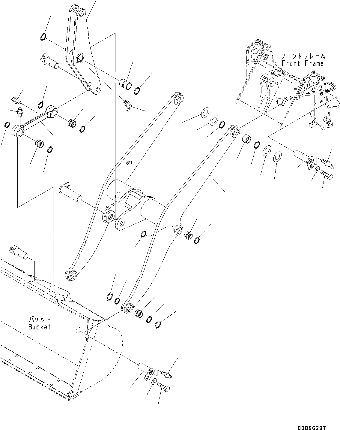 Схема запчастей Komatsu WA200-6 - РУКОЯТЬ И BELL CRANK, СТРЕЛА И BELL CRANK (№7-79) РУКОЯТЬ И BELL CRANK, С 3-Х СЕКЦ. КОНТР. КЛАПАНОМ, КОНЦЕВ. ВЫКЛЮЧ-ЛЬ ПОДЪЕМА СТРЕЛЫ