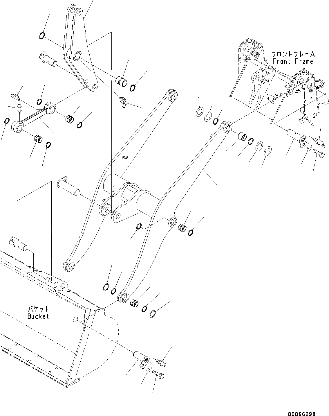 Схема запчастей Komatsu WA200-6 - РУКОЯТЬ И BELL CRANK, СТРЕЛА И BELL CRANK (№7-79) РУКОЯТЬ И BELL CRANK, С ВЫСОК. ПОДЪЕМ РУКОЯТЬ, MM, КОНЦЕВ. ВЫКЛЮЧ-ЛЬ ПОДЪЕМА СТРЕЛЫ