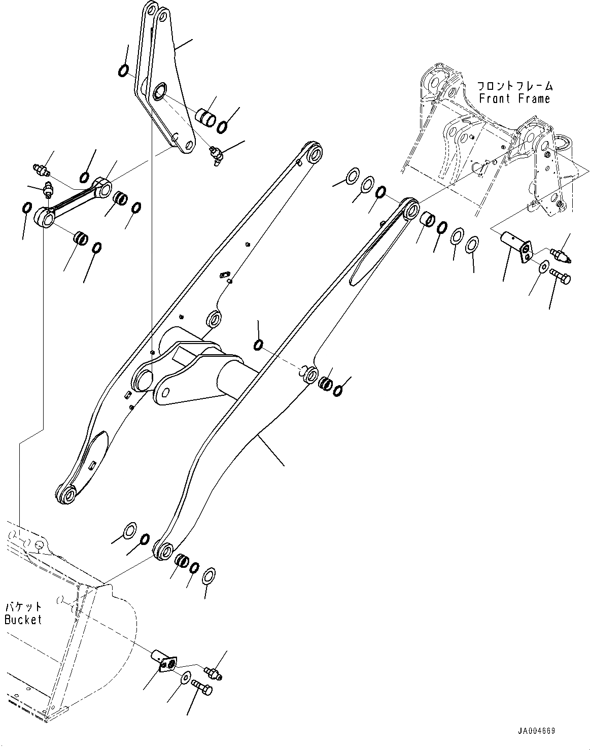 Схема запчастей Komatsu WA200-6 - РУКОЯТЬ И BELL CRANK, СТРЕЛА И BELL CRANK (№7-79) РУКОЯТЬ И BELL CRANK, С ВЫСОК. ПОДЪЕМ РУКОЯТЬ, MM, 3-Х СЕКЦИОНН. КОНТРОЛЬН. КЛАПАН, КОНЦЕВ. ВЫКЛЮЧ-ЛЬ ПОДЪЕМА СТРЕЛЫ