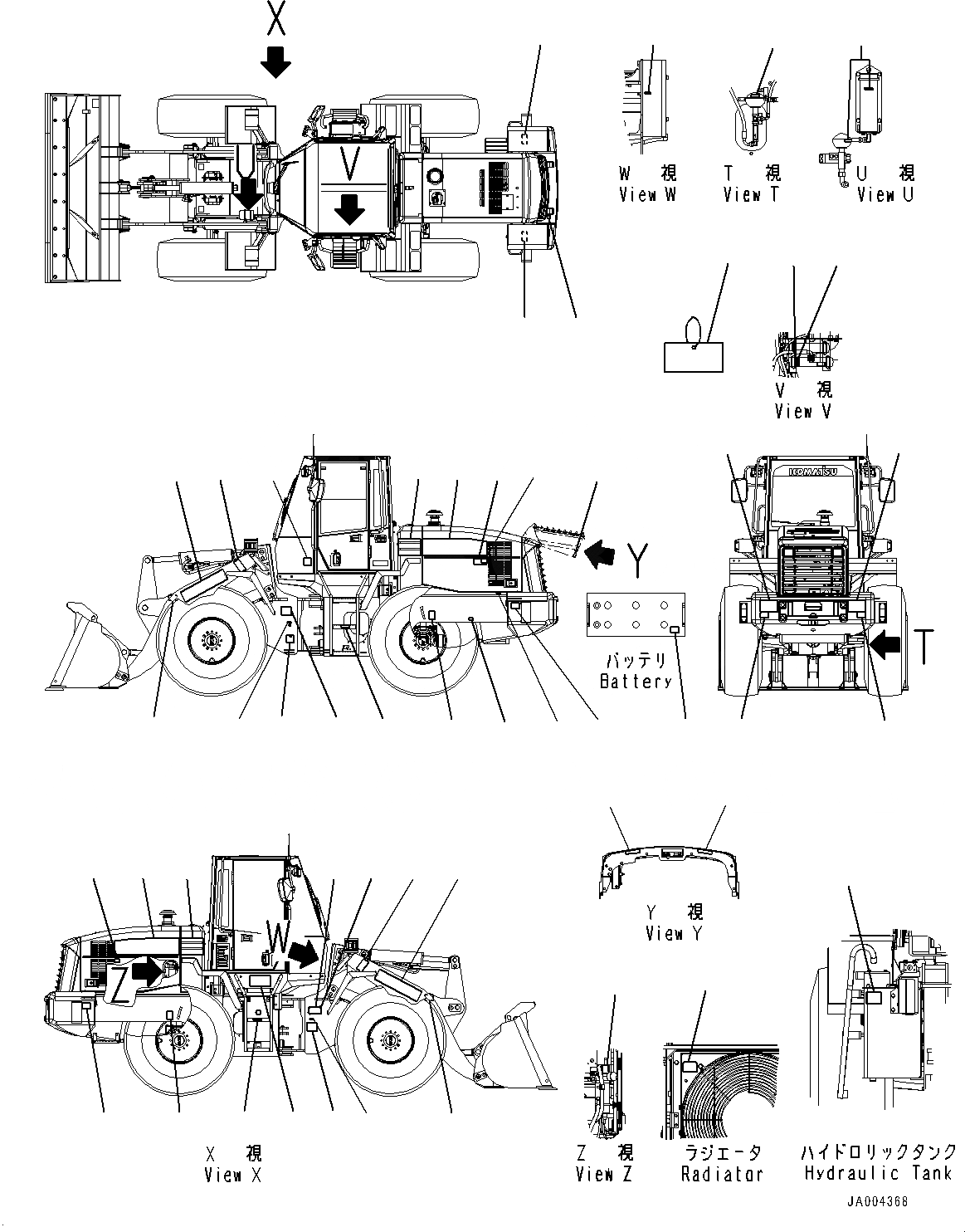 Схема запчастей Komatsu WA200-6 - МАРКИРОВКА, ТАБЛИЧКИ (№79-79) МАРКИРОВКА, ТУРЦИЯ-АНГЛ.