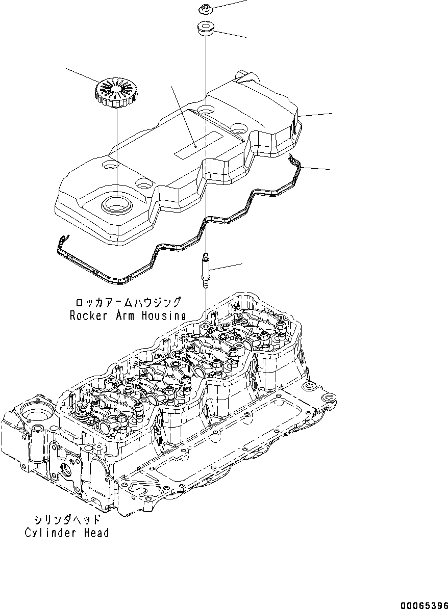 Схема запчастей Komatsu SAA4D107E-1B - ГОЛОВКА ЦИЛИНДРОВ КРЫШКА(№8-88) ГОЛОВКА ЦИЛИНДРОВ COVER