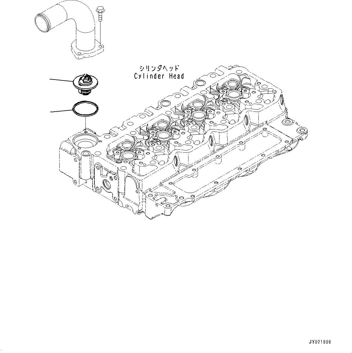 Схема запчастей Komatsu SAA4D107E-1B - ТЕРМОСТАТ (№8-) ТЕРМОСТАТ