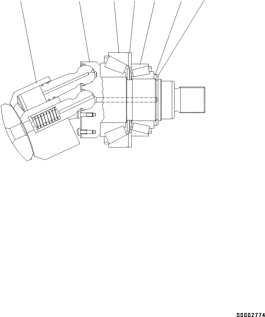 Схема запчастей Komatsu WA200-6 - HYDROSTATIC ТРАНСМИССИЯ (HST) НАСОС И МОТОР, ВНУТР. ЧАСТИ, МОТОР (/7) (№7-) HYDROSTATIC ТРАНСМИССИЯ (HST) НАСОС И МОТОР