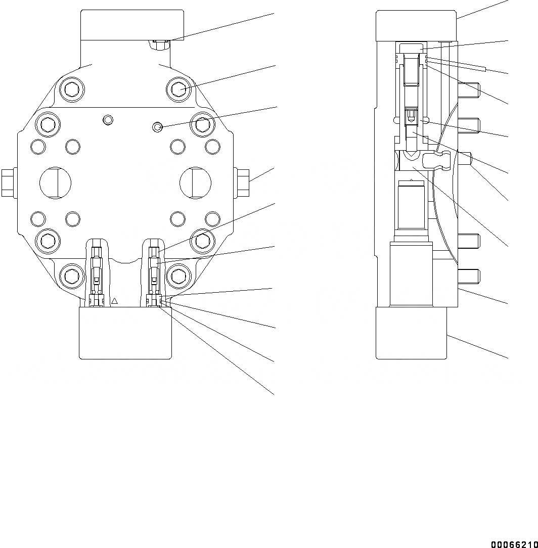 Схема запчастей Komatsu WA200-6 - HYDROSTATIC ТРАНСМИССИЯ (HST) НАСОС И МОТОР, ВНУТР. ЧАСТИ, МОТОР (/7) (№7-) HYDROSTATIC ТРАНСМИССИЯ (HST) НАСОС И МОТОР