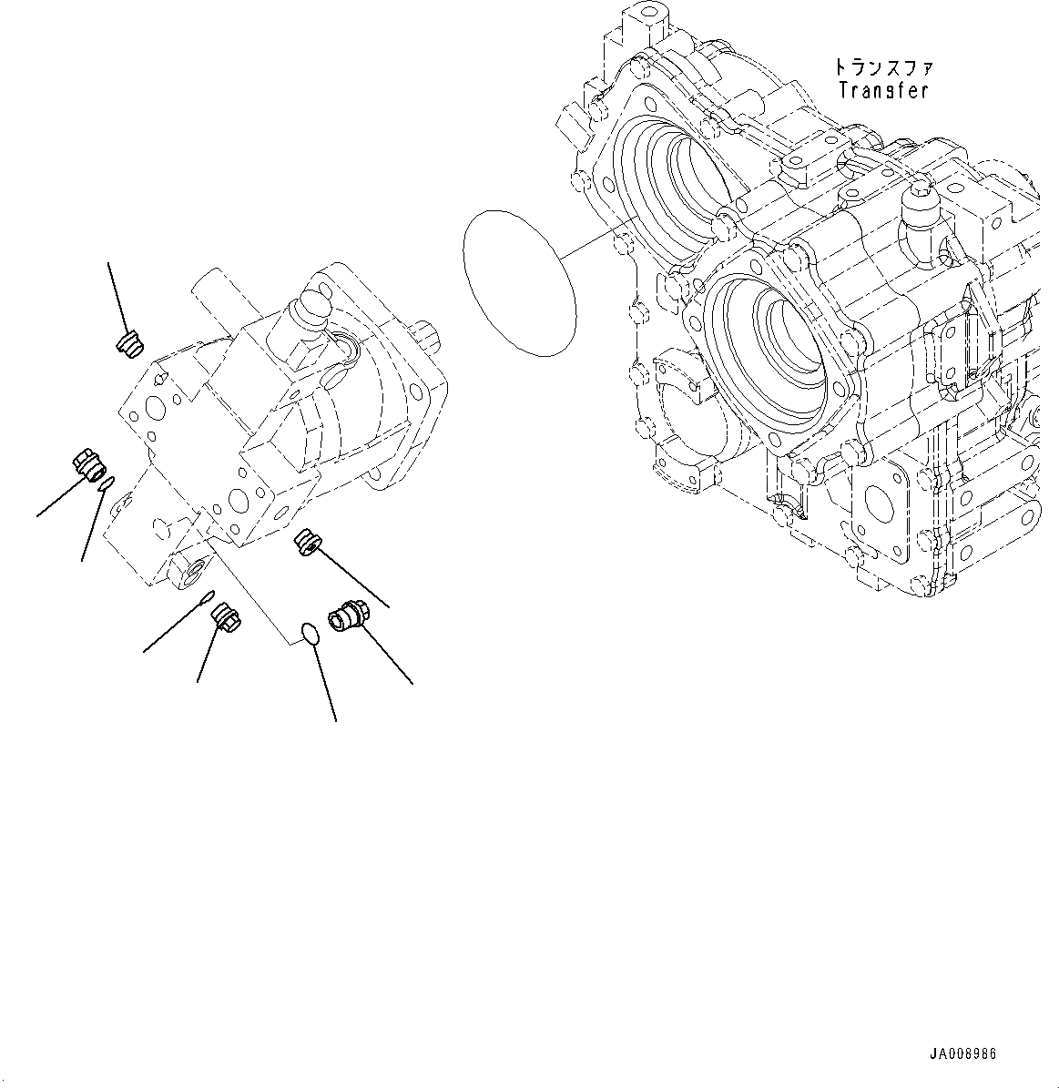 Схема запчастей Komatsu WA200-6 - HYDROSTATIC ТРАНСМИССИЯ (HST) НАСОС И МОТОР, ВНУТР. ЧАСТИ, МОТОР (7/7) (№7-) HYDROSTATIC ТРАНСМИССИЯ (HST) НАСОС И МОТОР