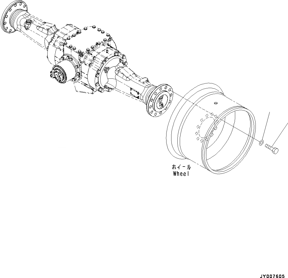 Схема запчастей Komatsu WA200-6 - ЗАДН. МОСТ, КРЕПЛЕНИЕ (№7-) ЗАДН. МОСТ, С САМОБЛОКИР. ДИФФЕРЕНЦ.