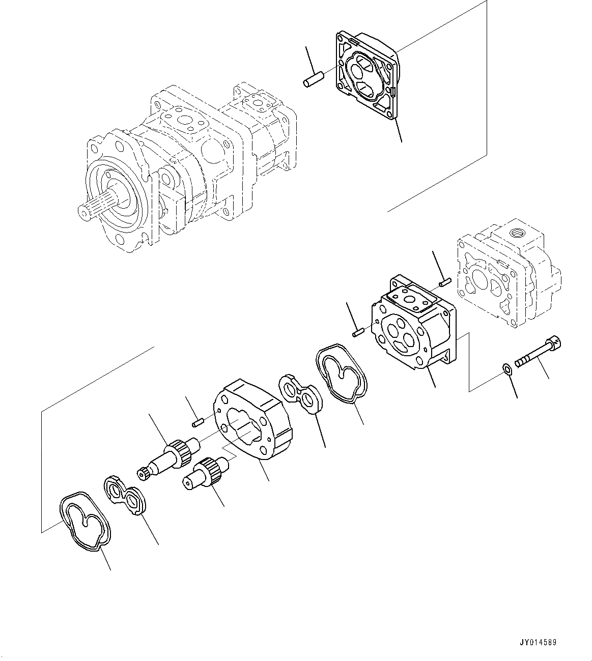 Схема запчастей Komatsu WA200-6 - ГИДРАВЛ МАСЛ. НАСОС, ВНУТР. ЧАСТИ, ГИДРАВЛ МАСЛ. НАСОС (/) (№787-) ГИДРАВЛ МАСЛ. НАСОС