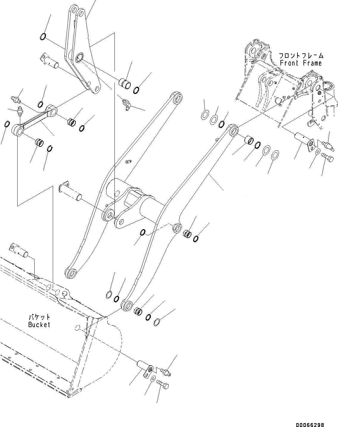 Схема запчастей Komatsu WA200-6 - РУКОЯТЬ И BELL CRANK, СТРЕЛА И BELL CRANK (№7-79) РУКОЯТЬ И BELL CRANK, С ВЫСОК. ПОДЪЕМ РУКОЯТЬ, MM, КОНЦЕВ. ВЫКЛЮЧ-ЛЬ ПОДЪЕМА СТРЕЛЫ