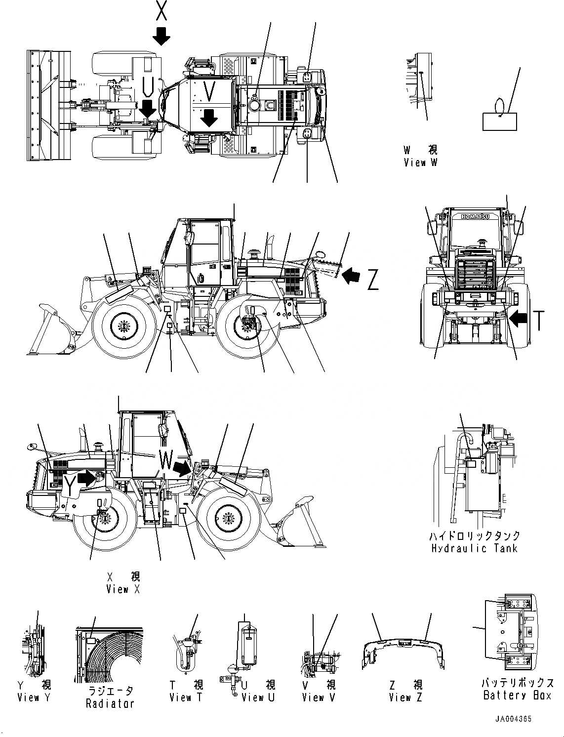 Схема запчастей Komatsu WA200-6 - МАРКИРОВКА, ТАБЛИЧКИ (№799-779) МАРКИРОВКА, АНГЛ., США И PUERTO RICO