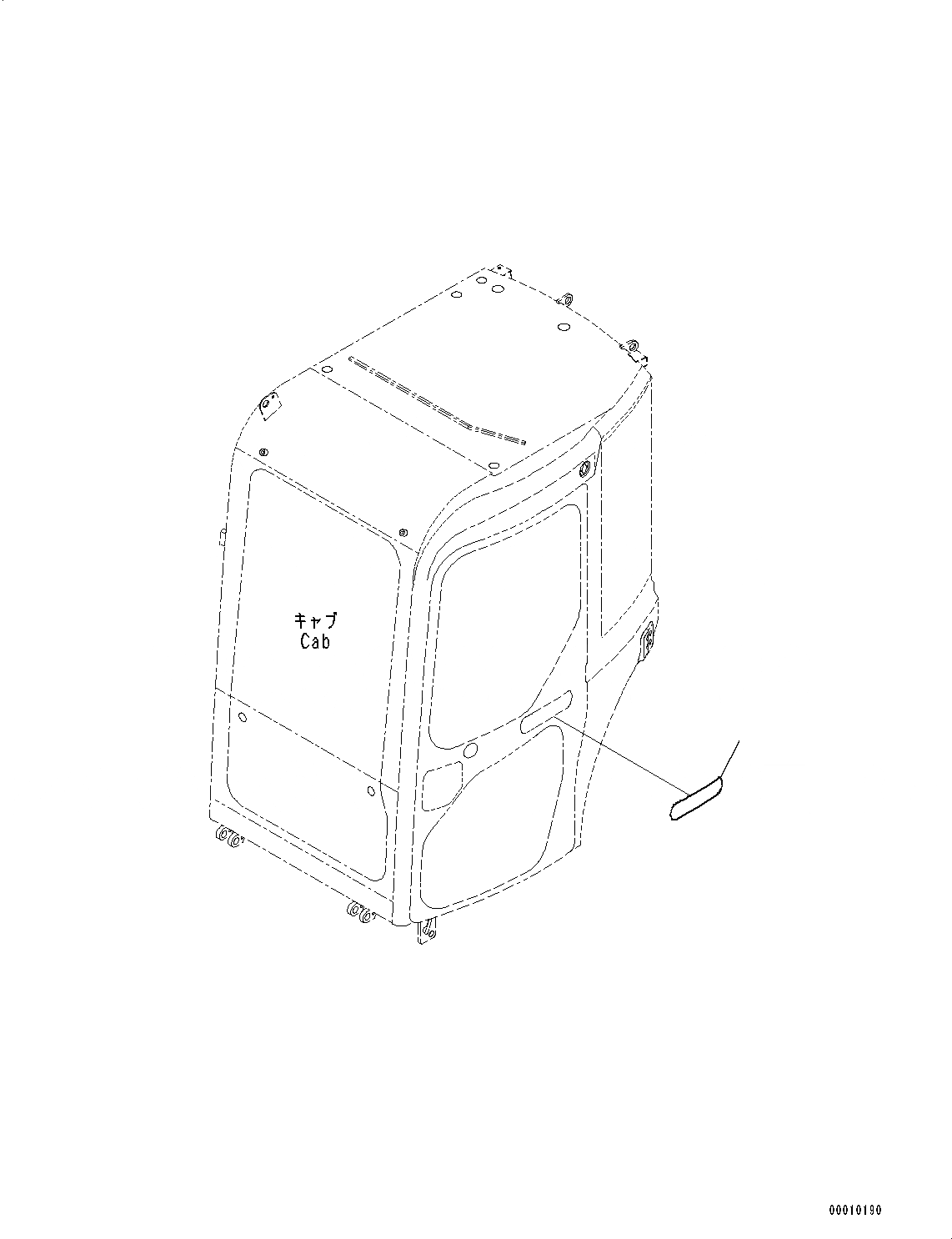 Схема запчастей Komatsu PC55MR-3 - КАБИНА, ЛОГОТИП KOMATSU (№-) КАБИНА, KOMTRAX, GPRS, С ПРОПОРЦИОНАЛЬН. РЫЧАГ УПРАВЛ-Я, КОНДИЦ. ВОЗДУХА