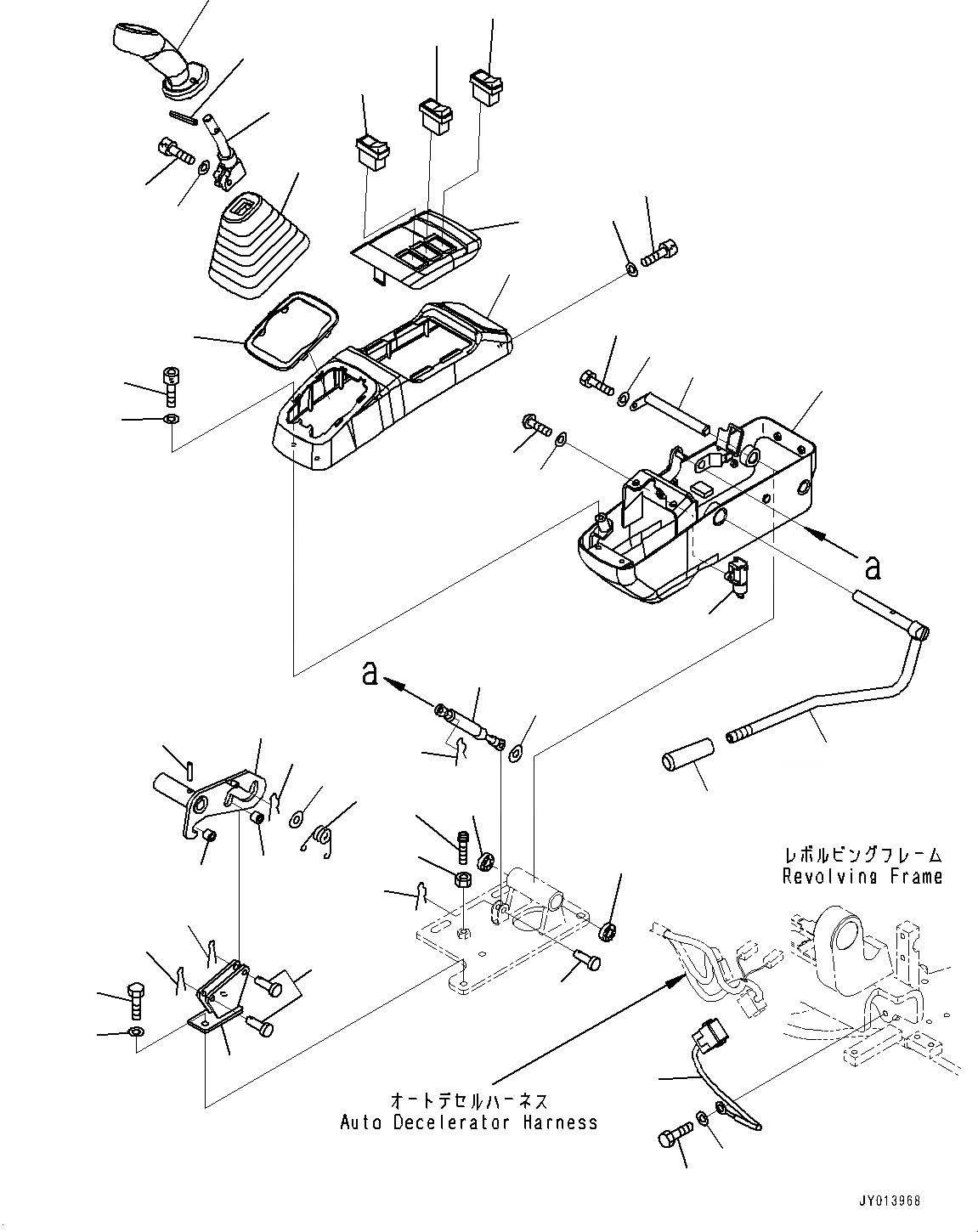 Схема запчастей Komatsu PC55MR-3 - КАБИНА, ПОЛ, КОНСОЛЬ, ЛЕВ. (№-) КАБИНА, KOMTRAX, GPRS, С ПРОПОРЦИОНАЛЬН. РЫЧАГ УПРАВЛ-Я, КОНДИЦ. ВОЗДУХА