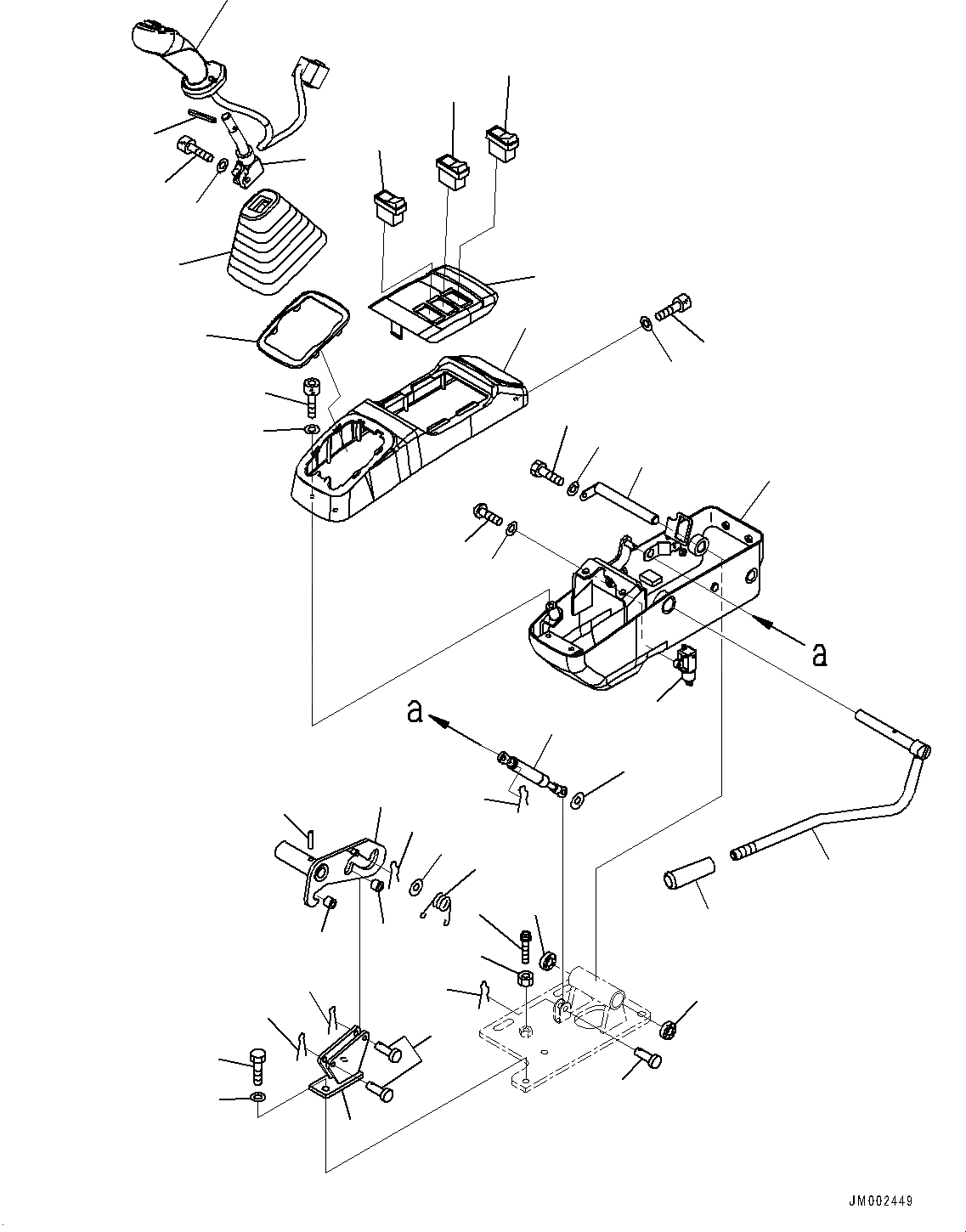 Схема запчастей Komatsu PC55MR-3 - КАБИНА, ПОЛ, КОНСОЛЬ, ЛЕВ. (№-) КАБИНА, -ДОПОЛН. АКТУАТОР ТРУБЫ, KOMTRAX, GPRS, С ПРОПОРЦИОНАЛЬН. РЫЧАГ УПРАВЛ-Я, КОНДИЦ. ВОЗДУХА, АВТОМАТИЧ. DECELERATOR