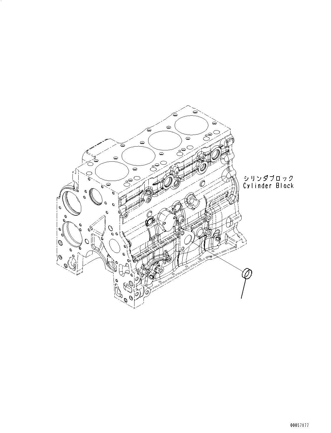 Схема запчастей Komatsu SAA4D107E-1D - БЛОК ЦИЛИНДРОВ ЗАГЛУШКА БЛОК ЦИЛИНДРОВ ЗАГЛУШКА