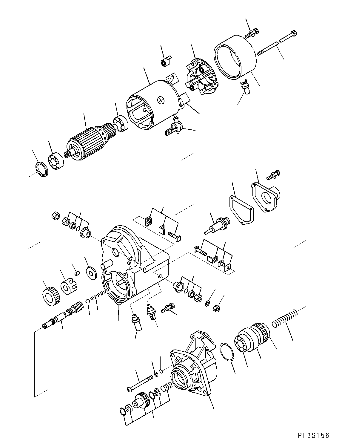 Схема запчастей Komatsu SAA4D107E-1D - СТАРТЕР, .KW СТАРТЕР, .KW