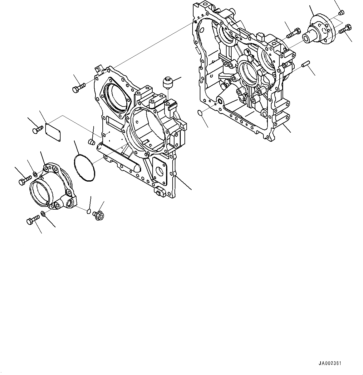 Схема запчастей Komatsu WA150-6 - ПЕРЕДАЧА, КОРПУС (№8-) ПЕРЕДАЧА, БЕЗ ЭКСТРЕНН. РУЛЕВ. УПРАВЛЕНИЕ, АВТОМАТИЧ. УПРАВЛ-Е ТИП