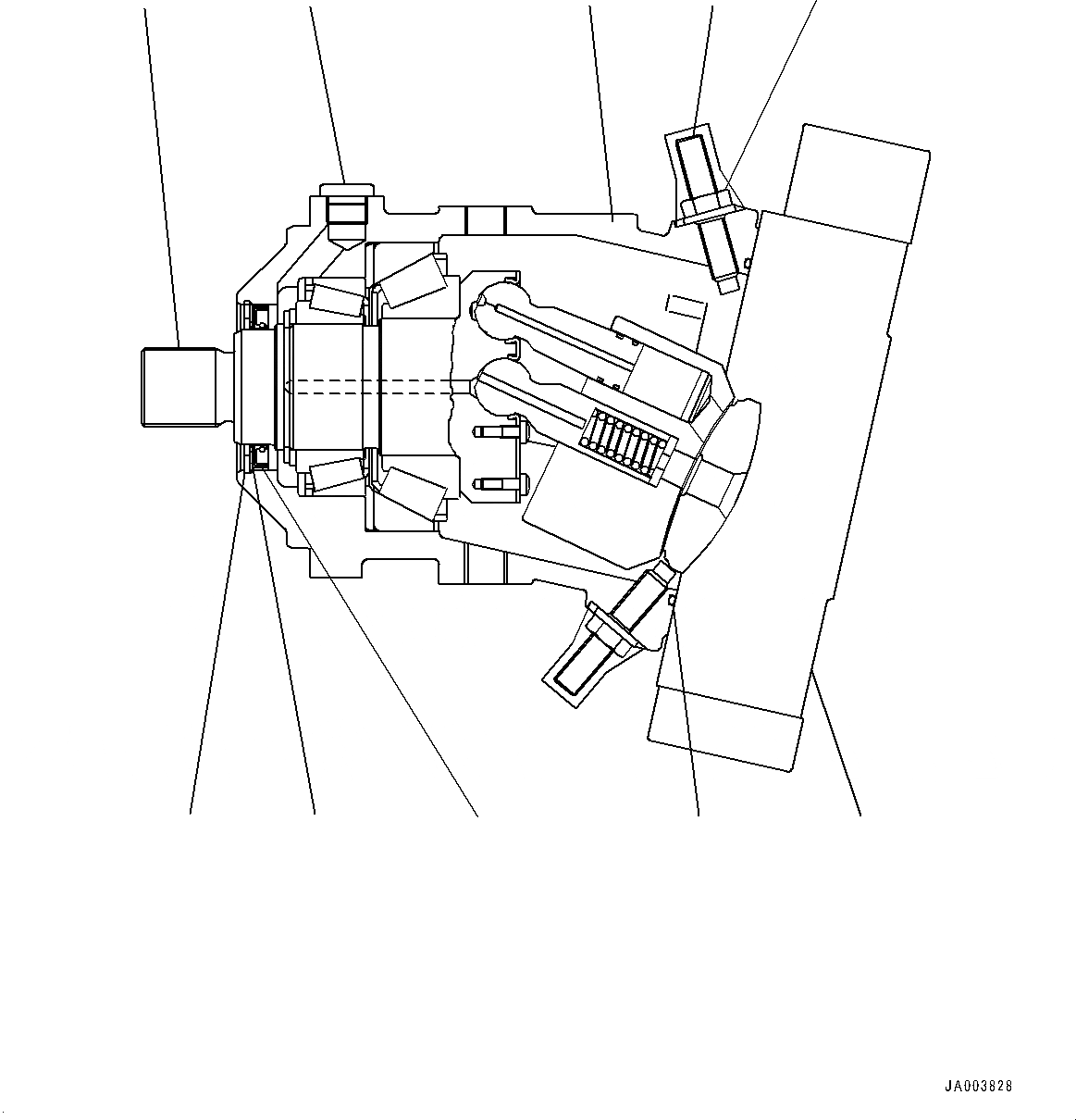 Схема запчастей Komatsu WA150-6 - ПЕРЕДАЧА, ВНУТР. ЧАСТИ, HST МОТОР (/) (№8-) ПЕРЕДАЧА, С ЭКСТРЕНН. УПРАВЛ., АВТОМАТИЧ. УПРАВЛ-Е ТИП