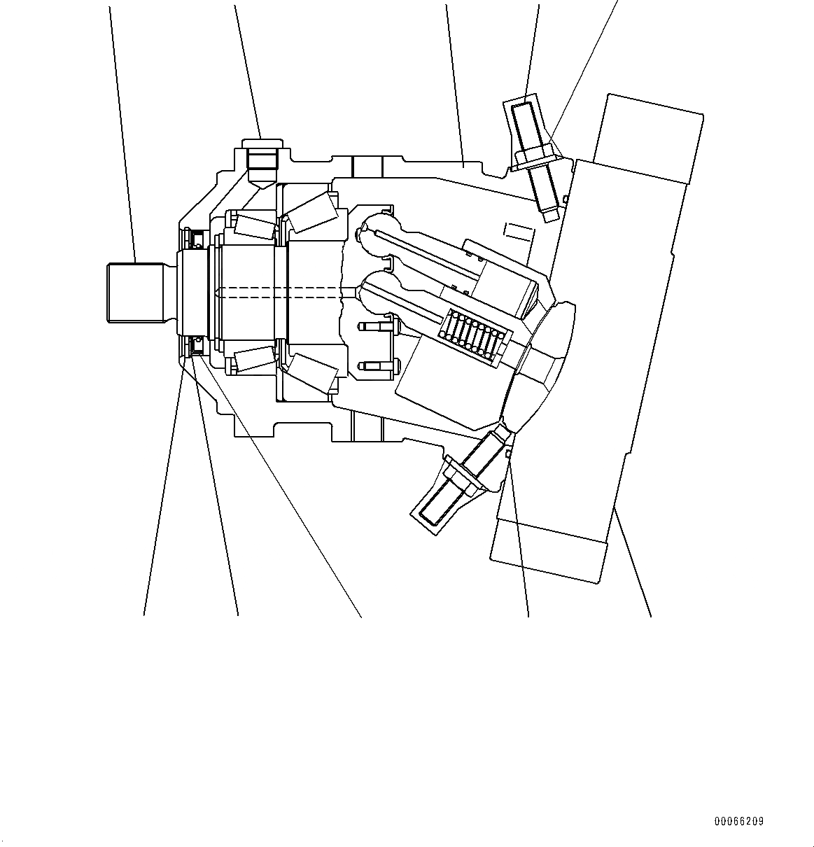 Схема запчастей Komatsu WA150-6 - ПЕРЕДАЧА, ВНУТР. ЧАСТИ, HST МОТОР (/) (№8-) ПЕРЕДАЧА, БЕЗ КРЫШКА МАСЛОНАЛИВНОГО ПАТРУБКА БЛОКИРОВКА И КРЫШКИБЛОКИР.