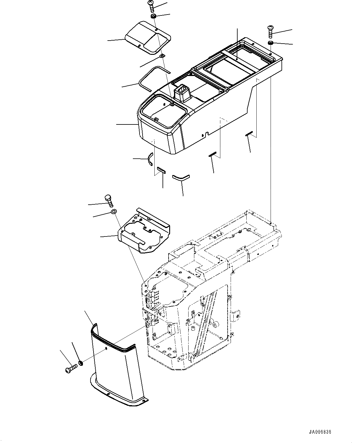 Схема запчастей Komatsu WA150-6 - УПРАВЛЕНИЕ ПОГРУЗКОЙ БЛОК, КОНСОЛЬ COVER, ПРАВ. (№8-) УПРАВЛЕНИЕ ПОГРУЗКОЙ БЛОК, С MULTI-FUNCTION MONO РЫЧАГ, KOMTRAX