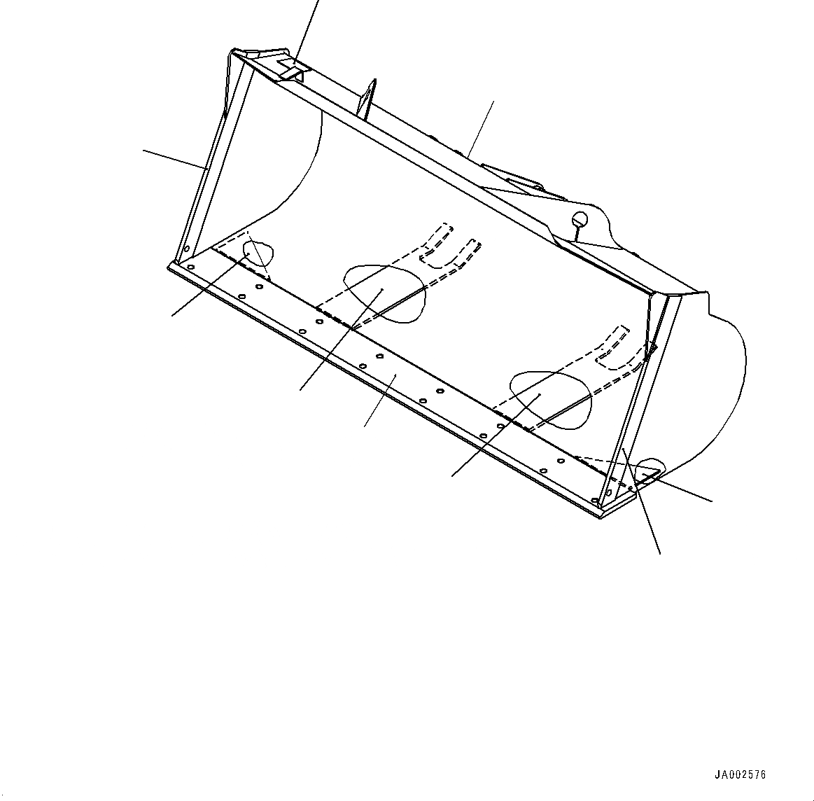 Схема запчастей Komatsu WA150-6 - КОВШ (№8-) КОВШ, .M