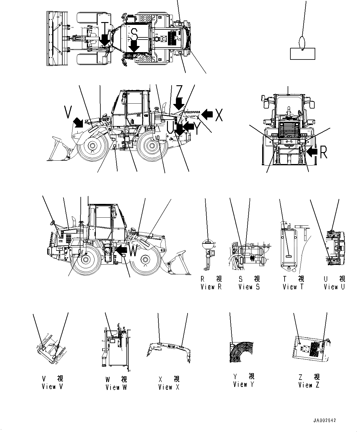 Схема запчастей Komatsu WA150-6 - МАРКИРОВКА, EXTERIOR (№8-) МАРКИРОВКА, АНГЛ., TEXT ТИП