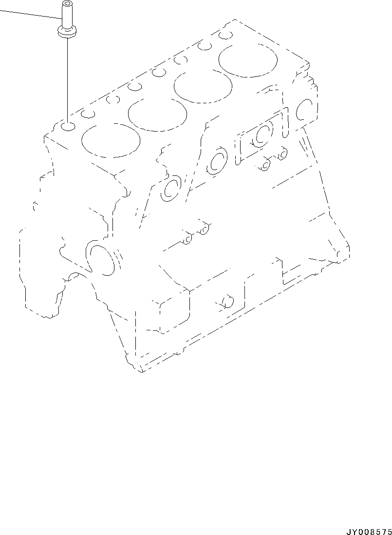 Схема запчастей Komatsu SAA4D95LE-5J - БЛОК ЦИЛИНДРОВ, (/) (№88-) БЛОК ЦИЛИНДРОВ