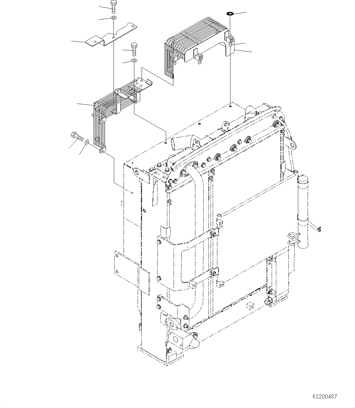 Схема запчастей Komatsu PC190LC-8 - ВЕНТИЛЯТОР ОХЛАЖДЕНИЯ ЧАСТИ КОРПУСА ВЕНТИЛЯТОР ОХЛАЖДЕНИЯ ЧАСТИ КОРПУСА