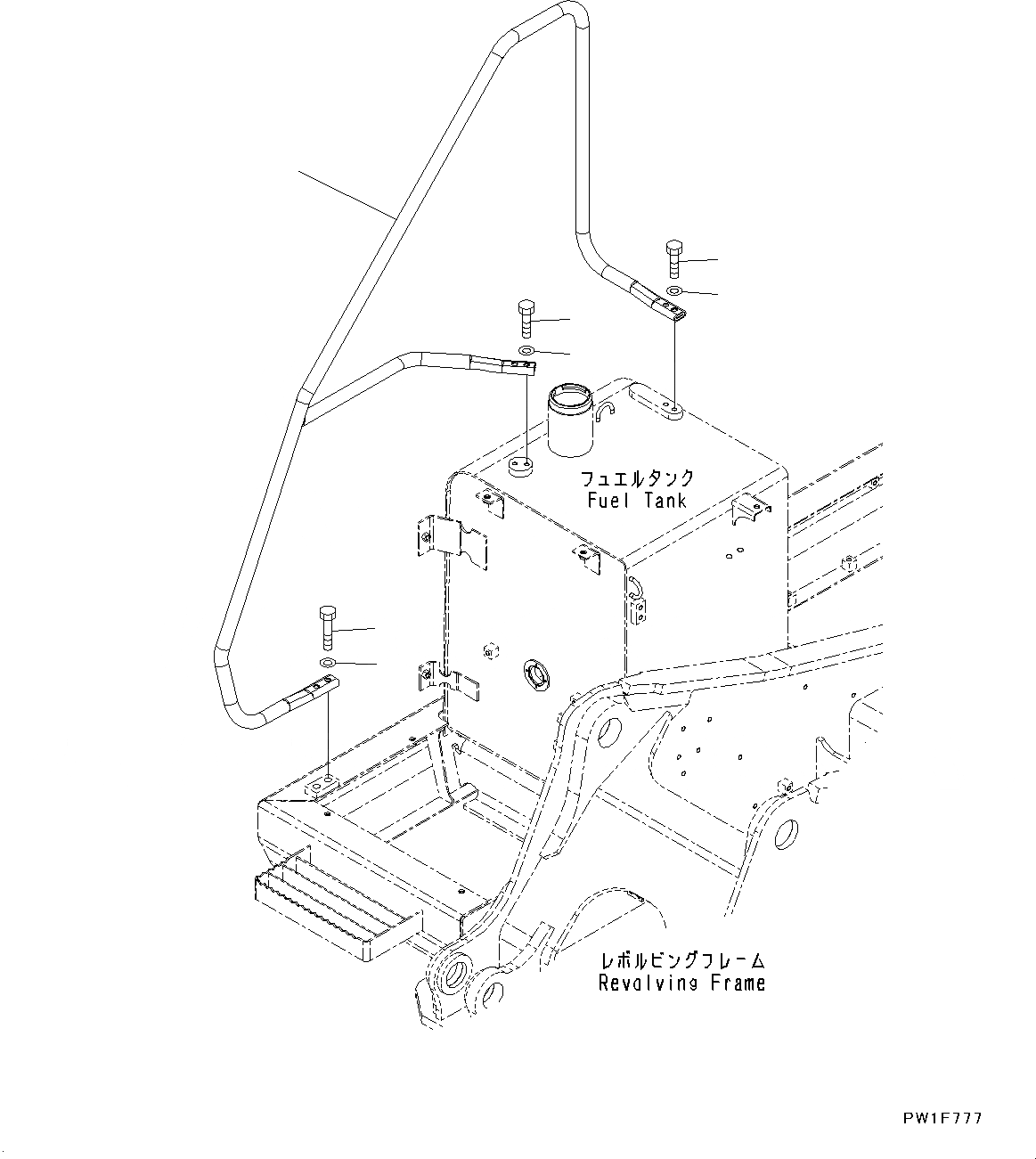 Схема запчастей Komatsu PC190LC-8 - HANDRAIL HANDRAIL